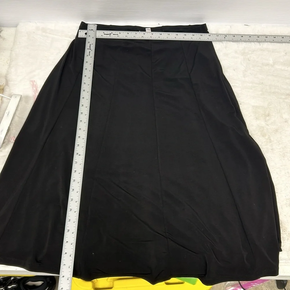 JM Collection A-Line Skirt Stretch Knit Large Maxi Slinky Elasticic Waist Office - Picture 4 of 4